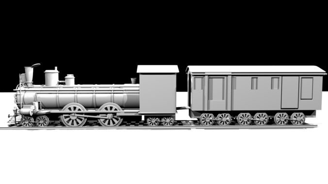 Train Modeling Maya Low-poly 3D model