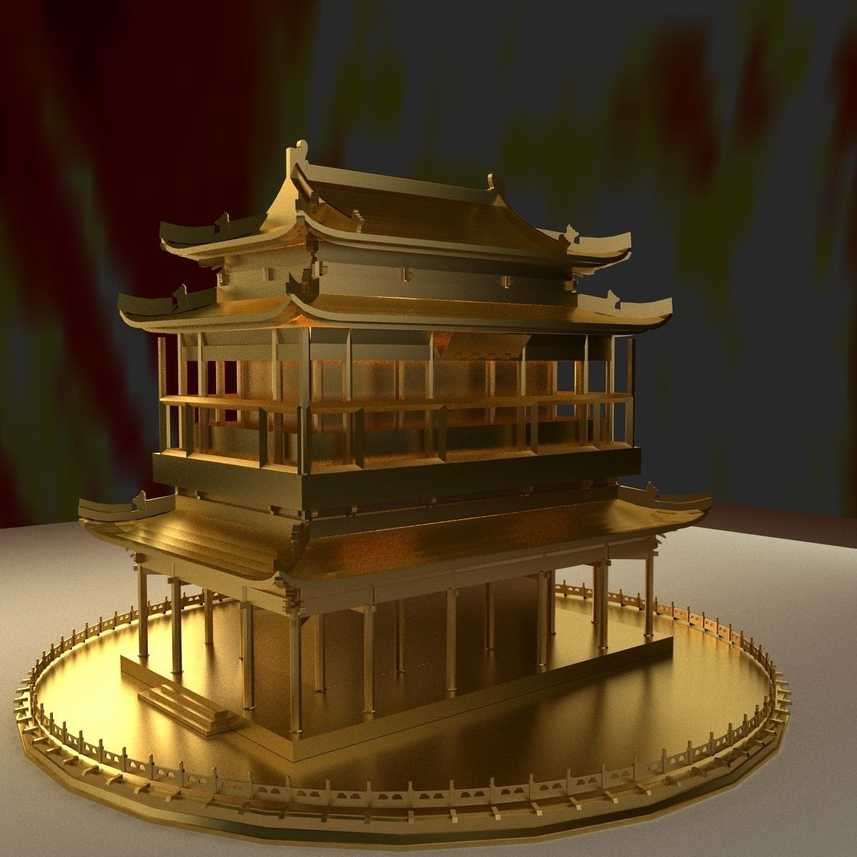 Chinese ancient house 3D model_3
