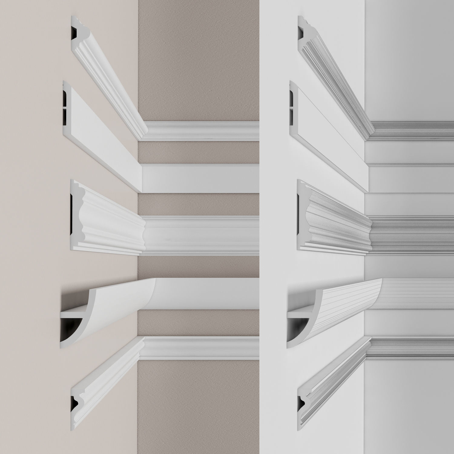 Selection moldings 2 Low-poly 3D model_5