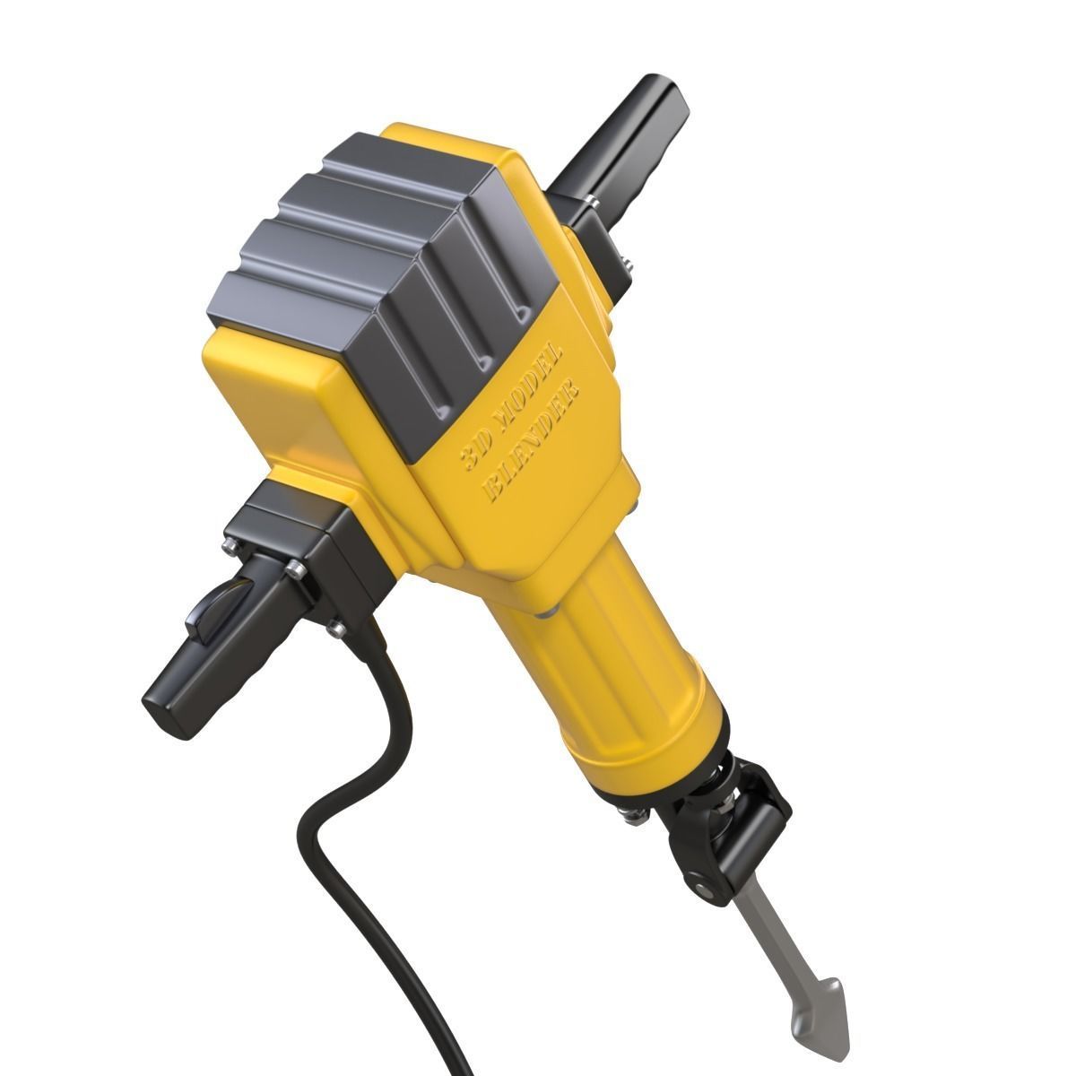 Jackhammer hammer drill 3D model_3