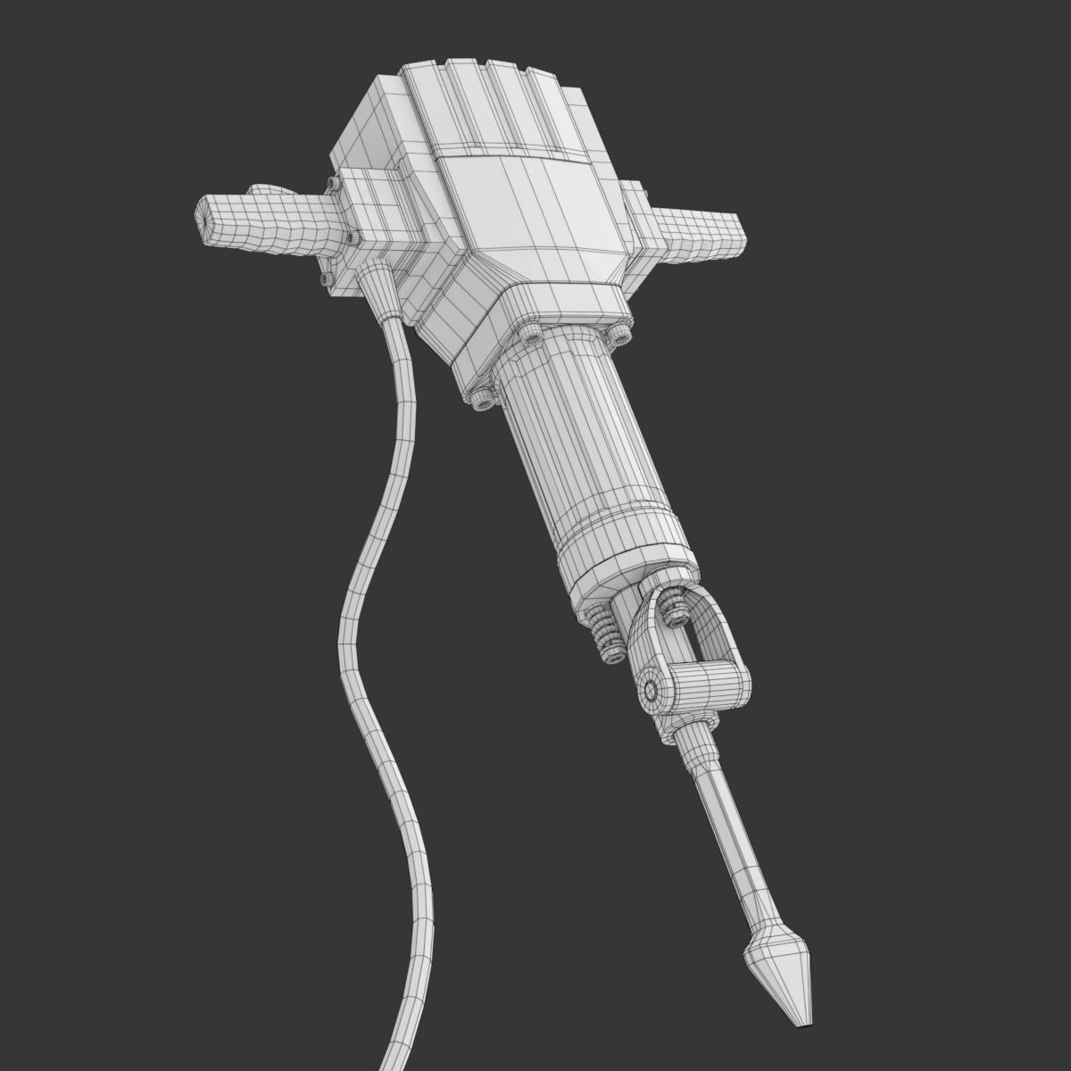 Jackhammer hammer drill 3D model_17