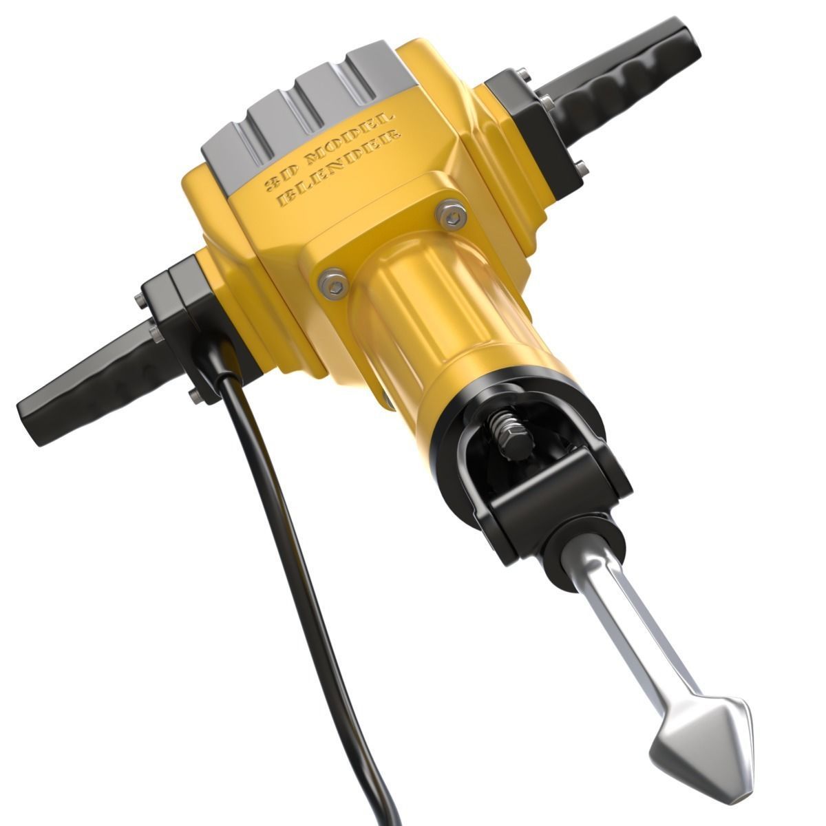 Jackhammer hammer drill 3D model_4