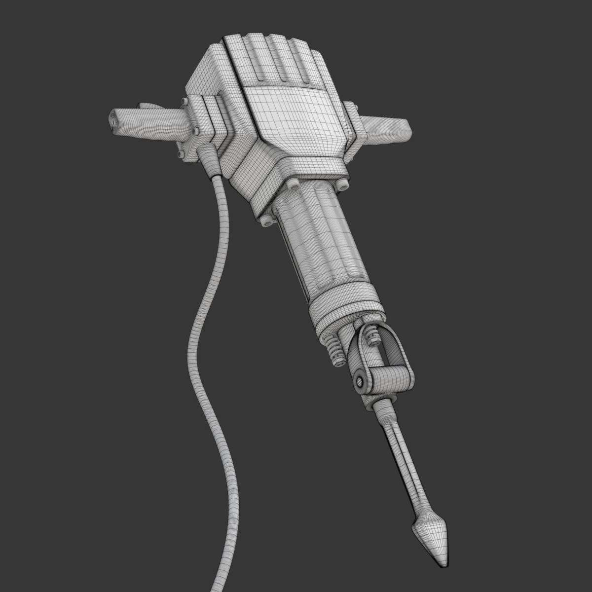 Jackhammer hammer drill 3D model_26