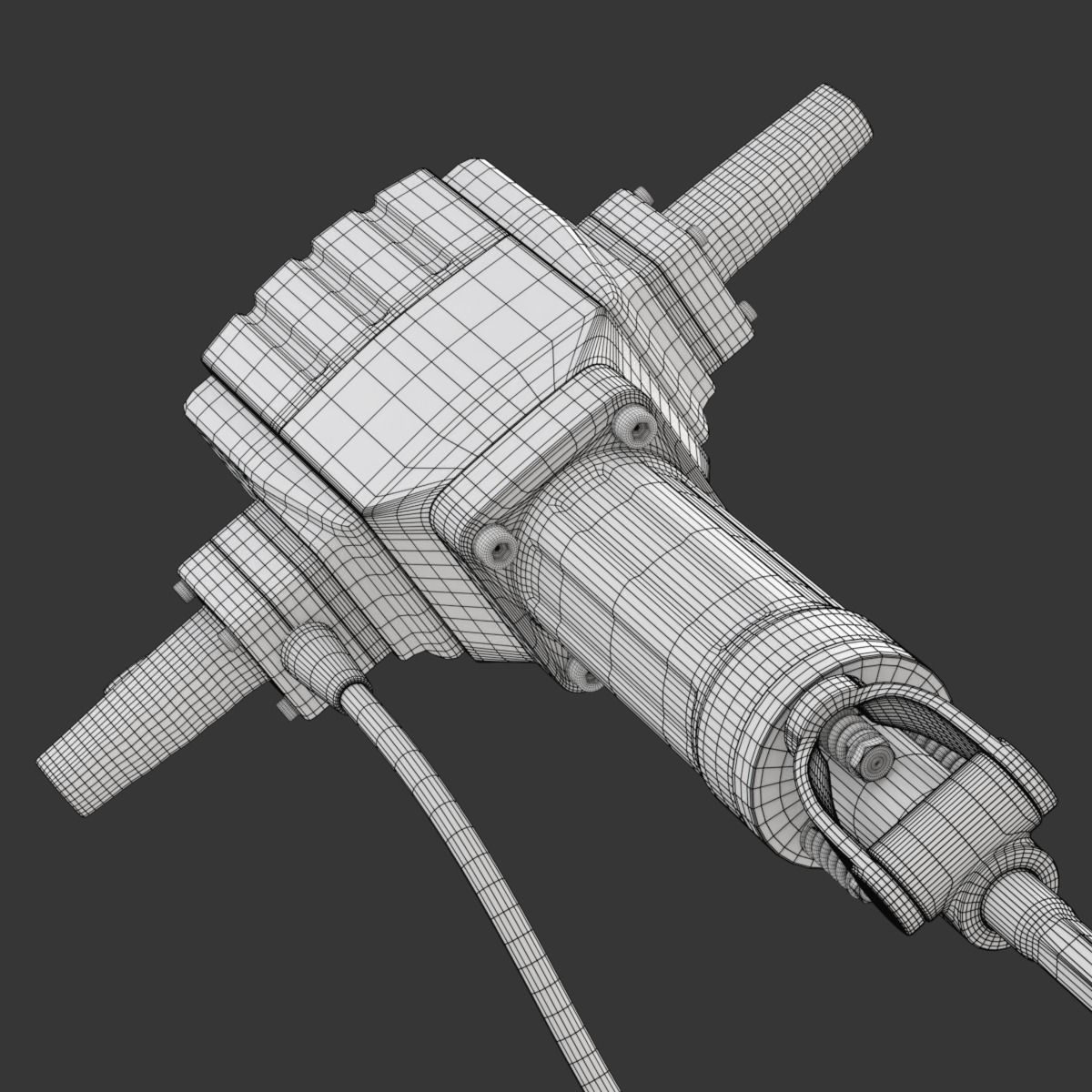 Jackhammer hammer drill 3D model_20