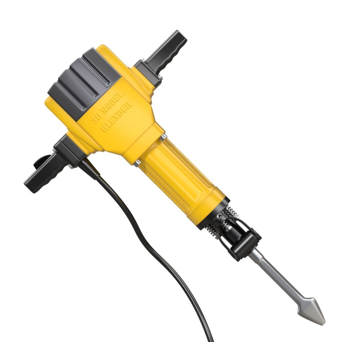 Jackhammer hammer drill 3D model_2