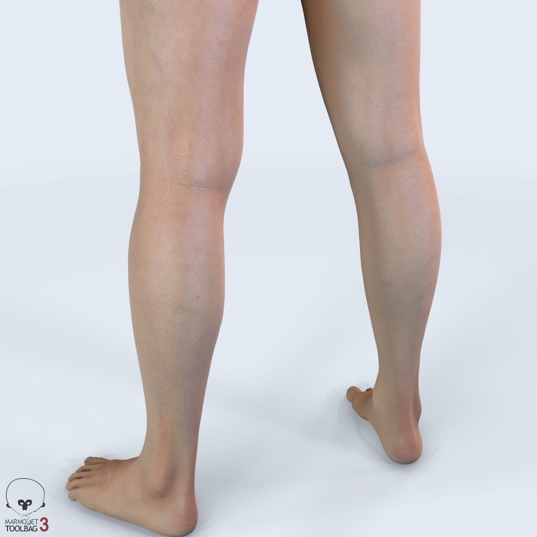 Average Female Body Low-poly 3D model_17