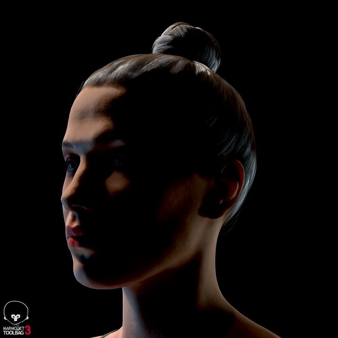 Average Female Body Low-poly 3D model_29