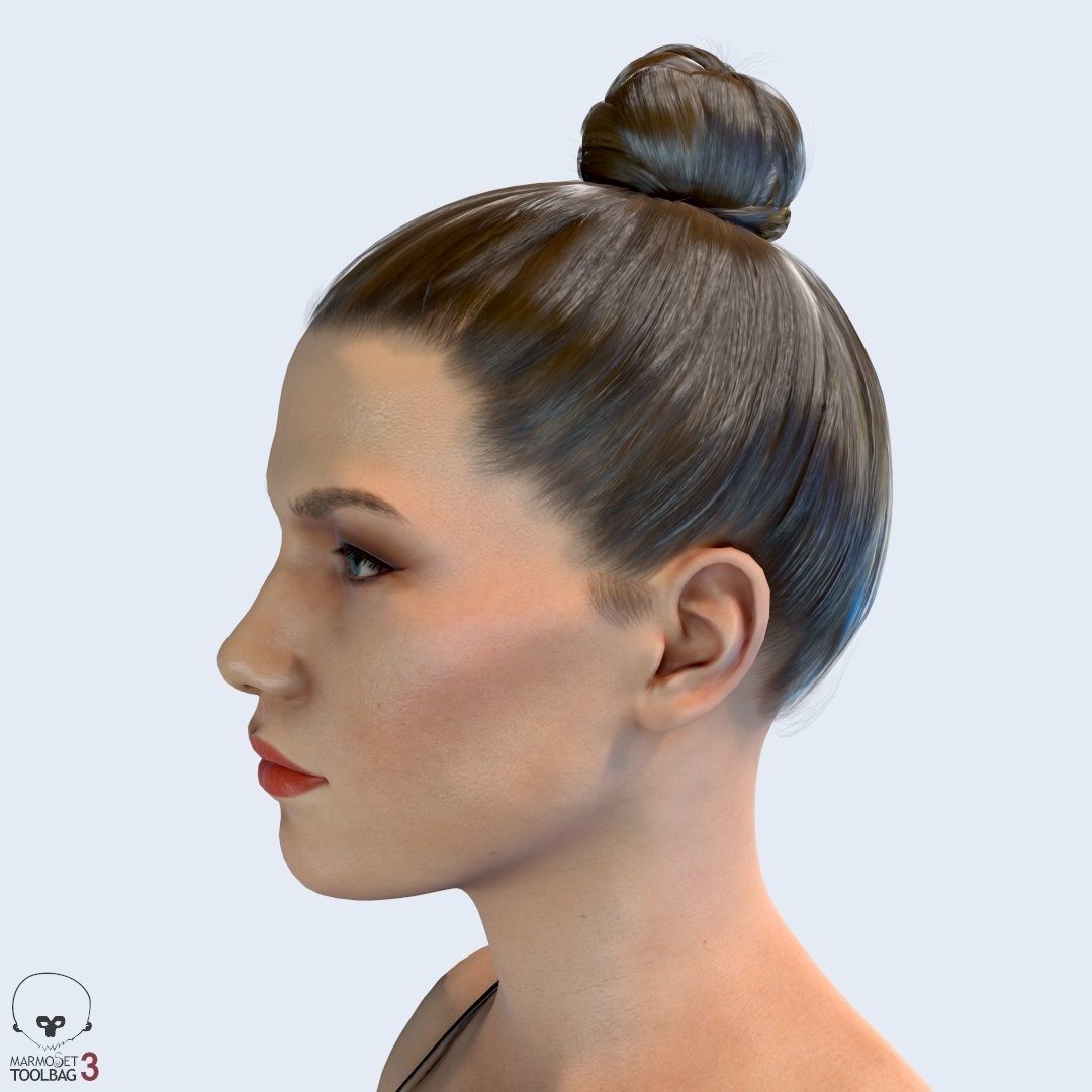 Average Female Body Low-poly 3D model_11