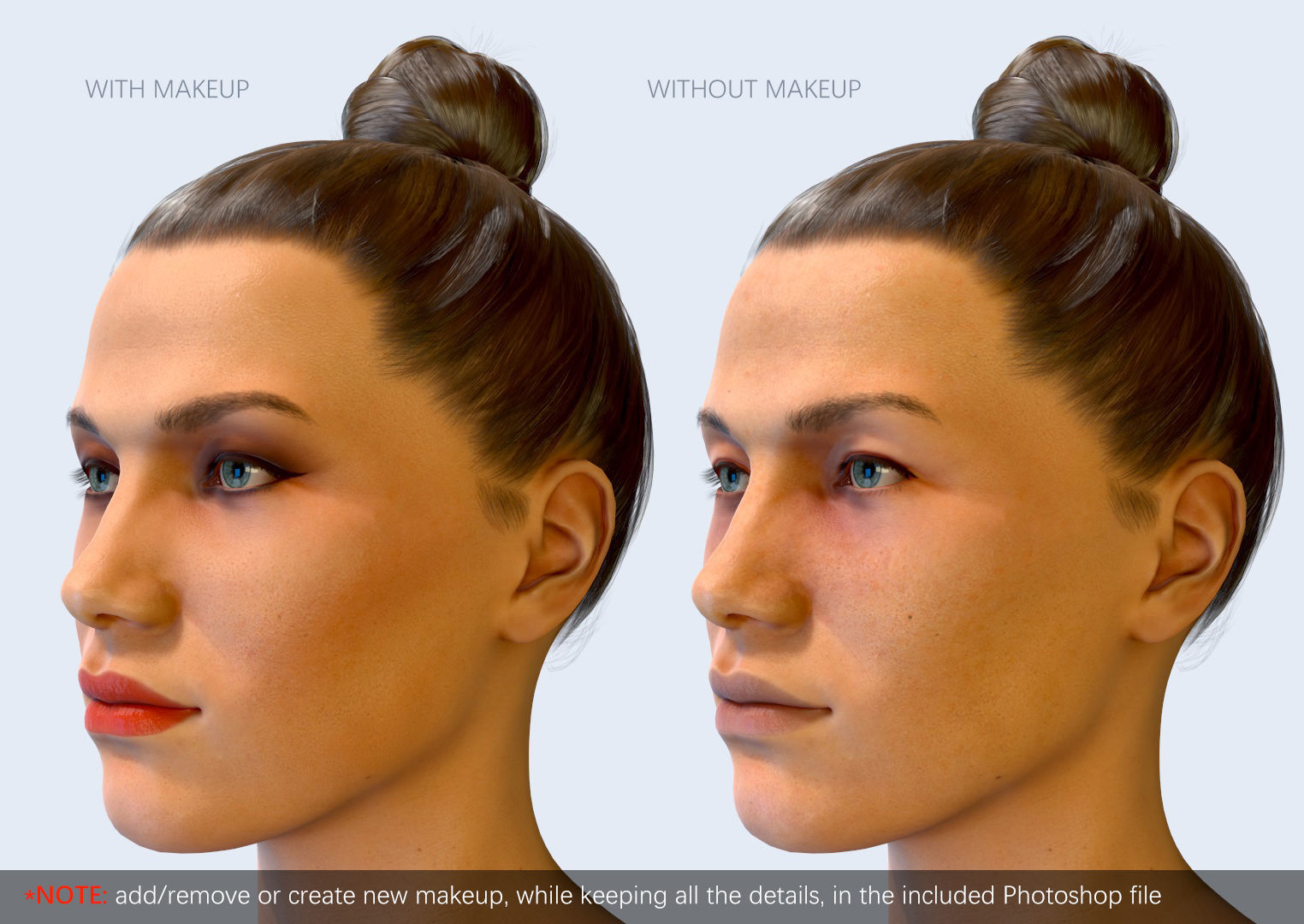 Average Female Body Low-poly 3D model_22