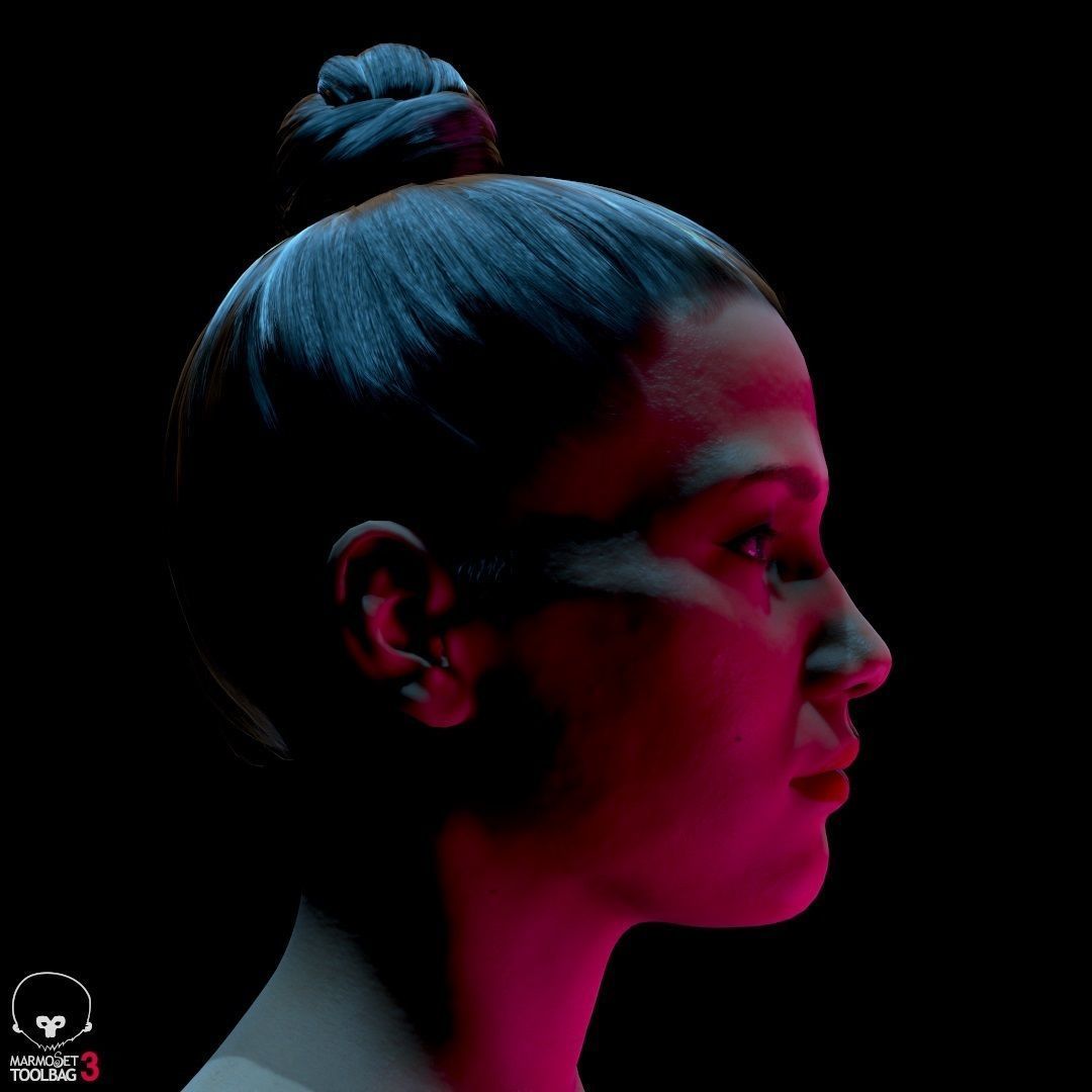 Average Female Body Low-poly 3D model_31