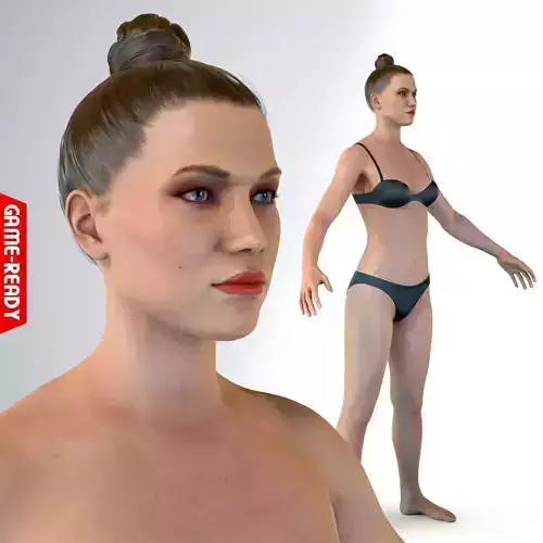 Average Female Body Low-poly 3D model