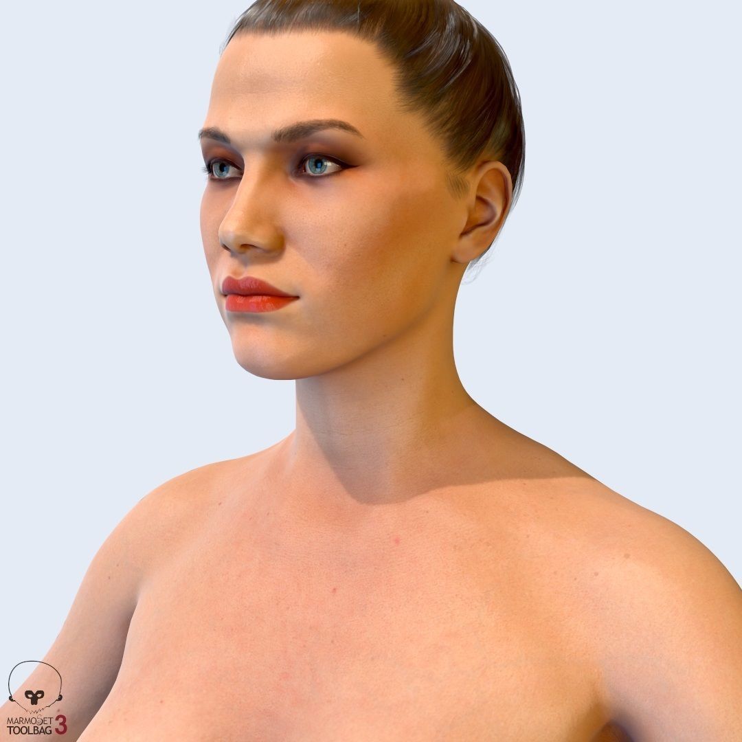 Average Female Body Low-poly 3D model_13