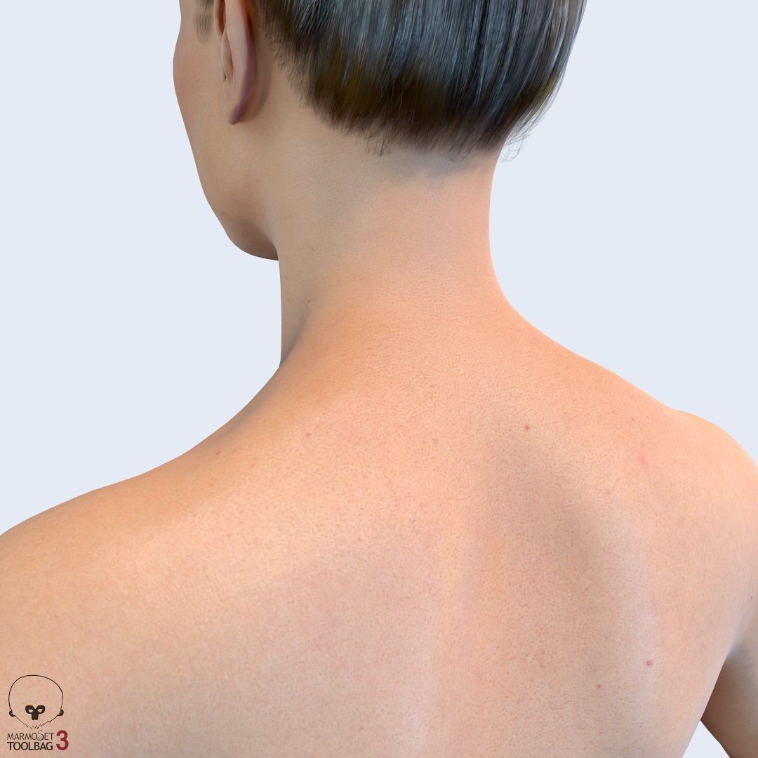 Average Female Body Low-poly 3D model_15