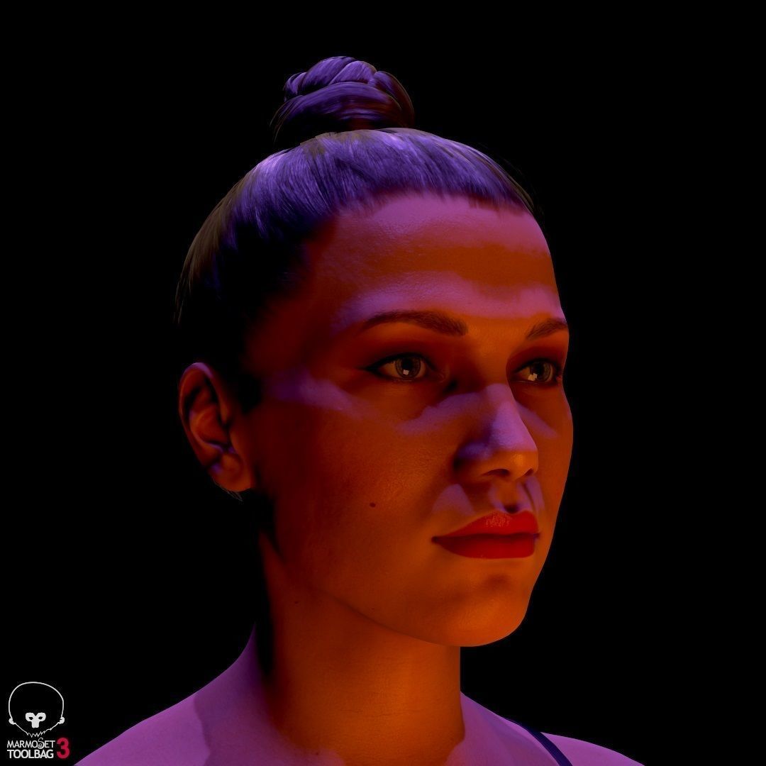 Average Female Body Low-poly 3D model_30