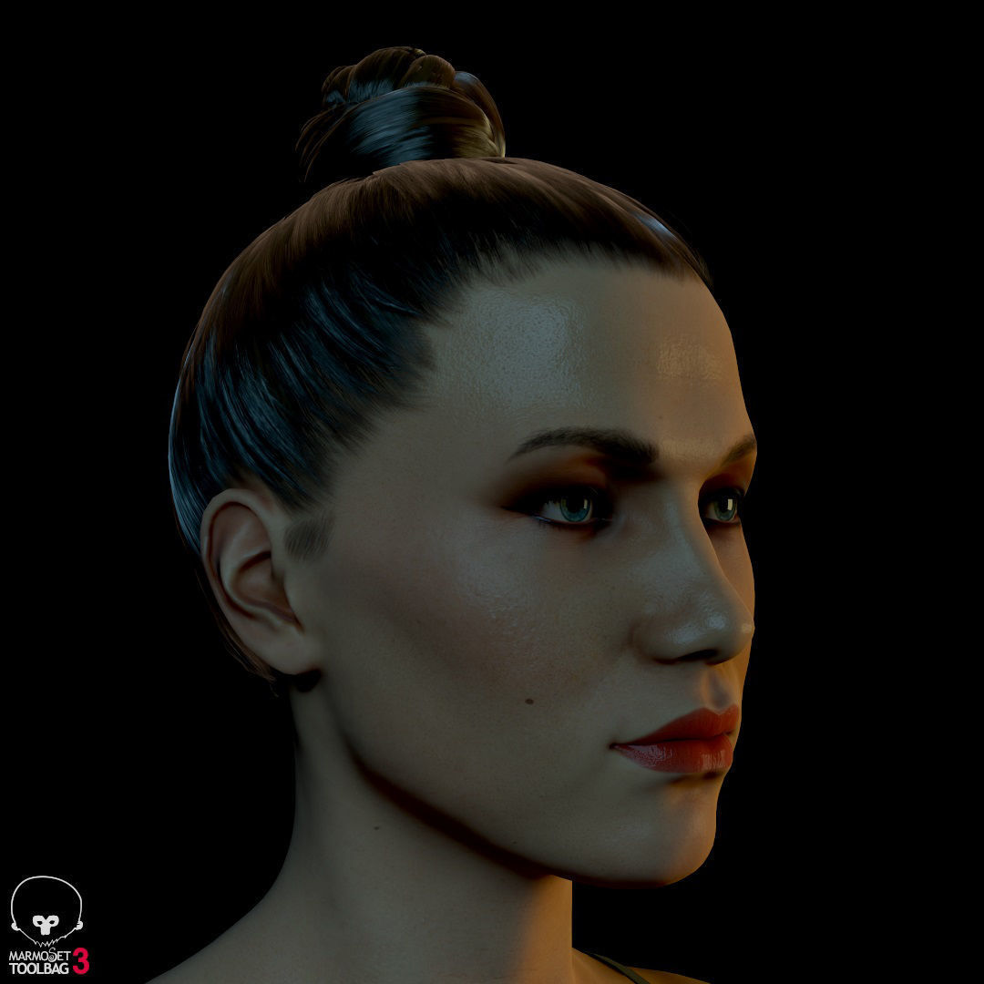 Average Female Body Low-poly 3D model_26