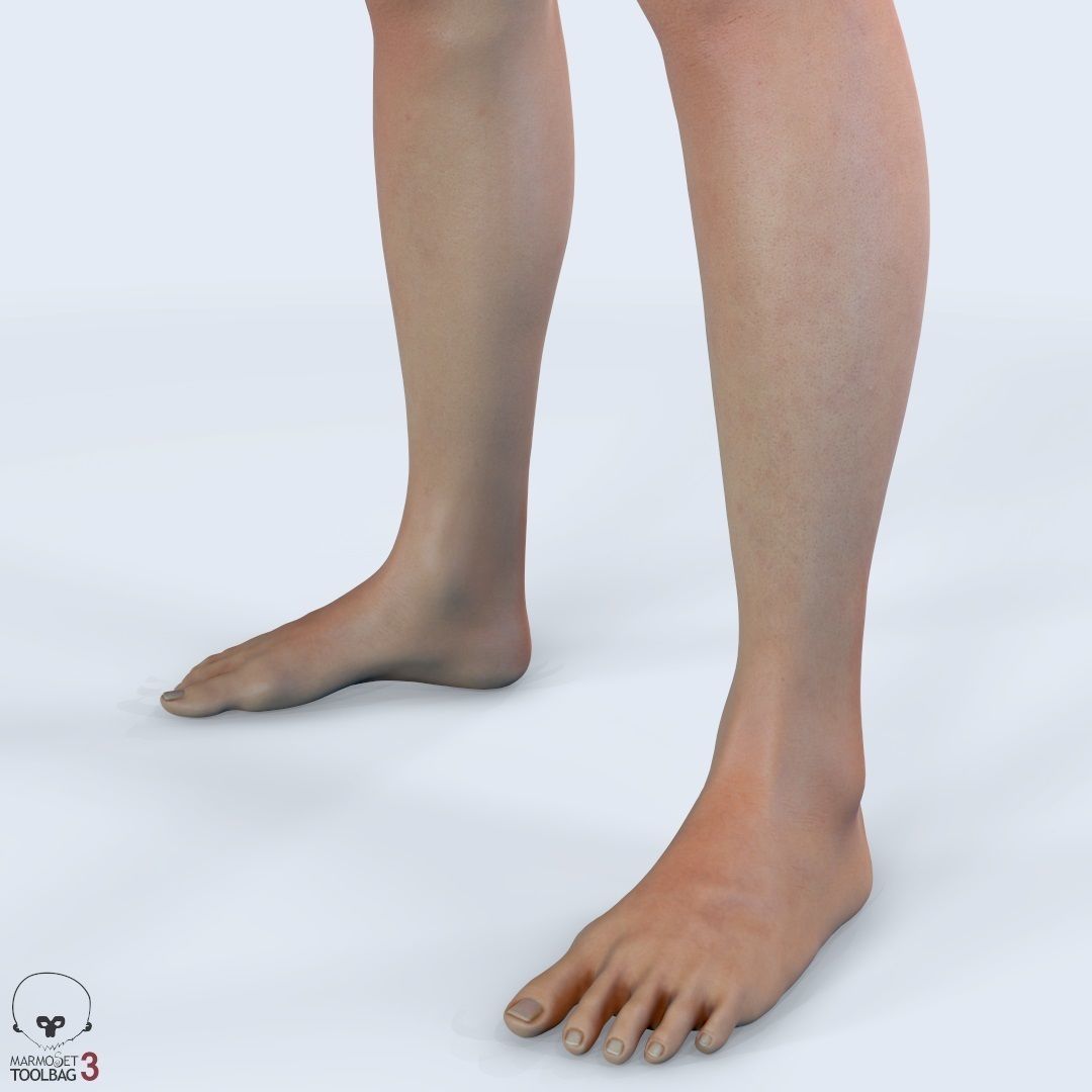 Average Female Body Low-poly 3D model_14
