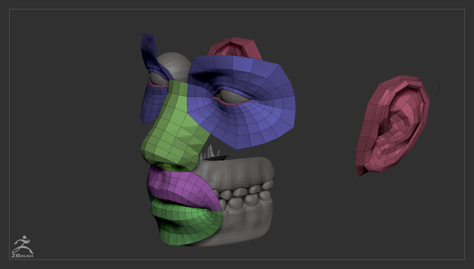 Average Female Body Low-poly 3D model_56