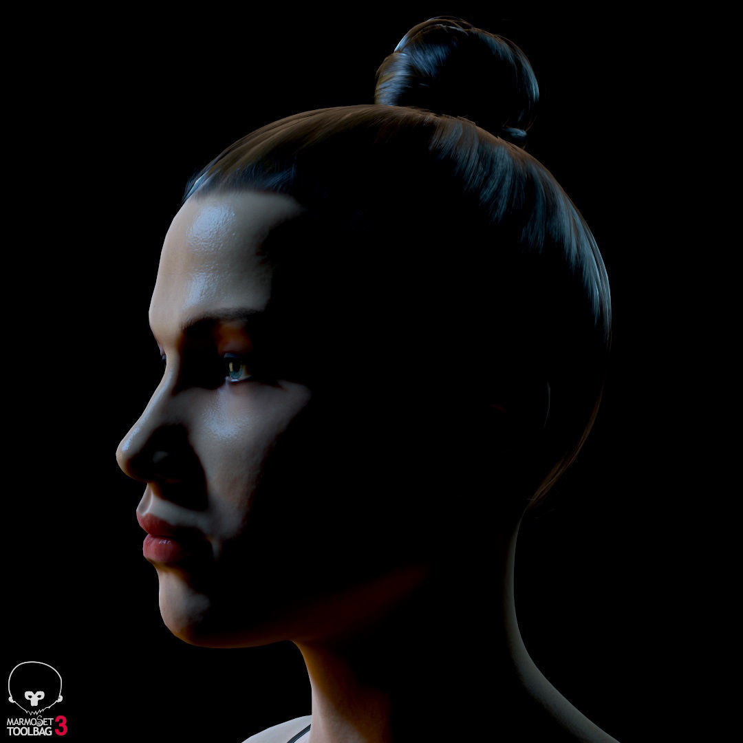 Average Female Body Low-poly 3D model_27