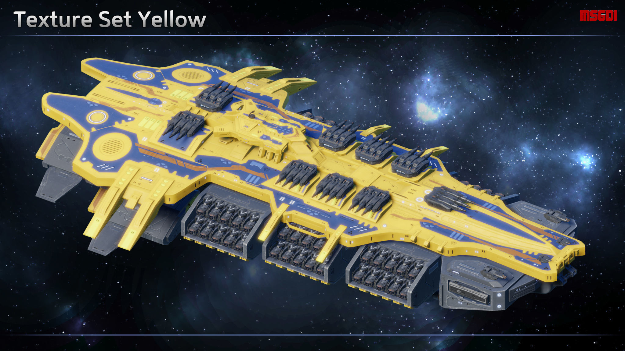 Spaceship Battleship Valkyrie Low-poly 3D model_12