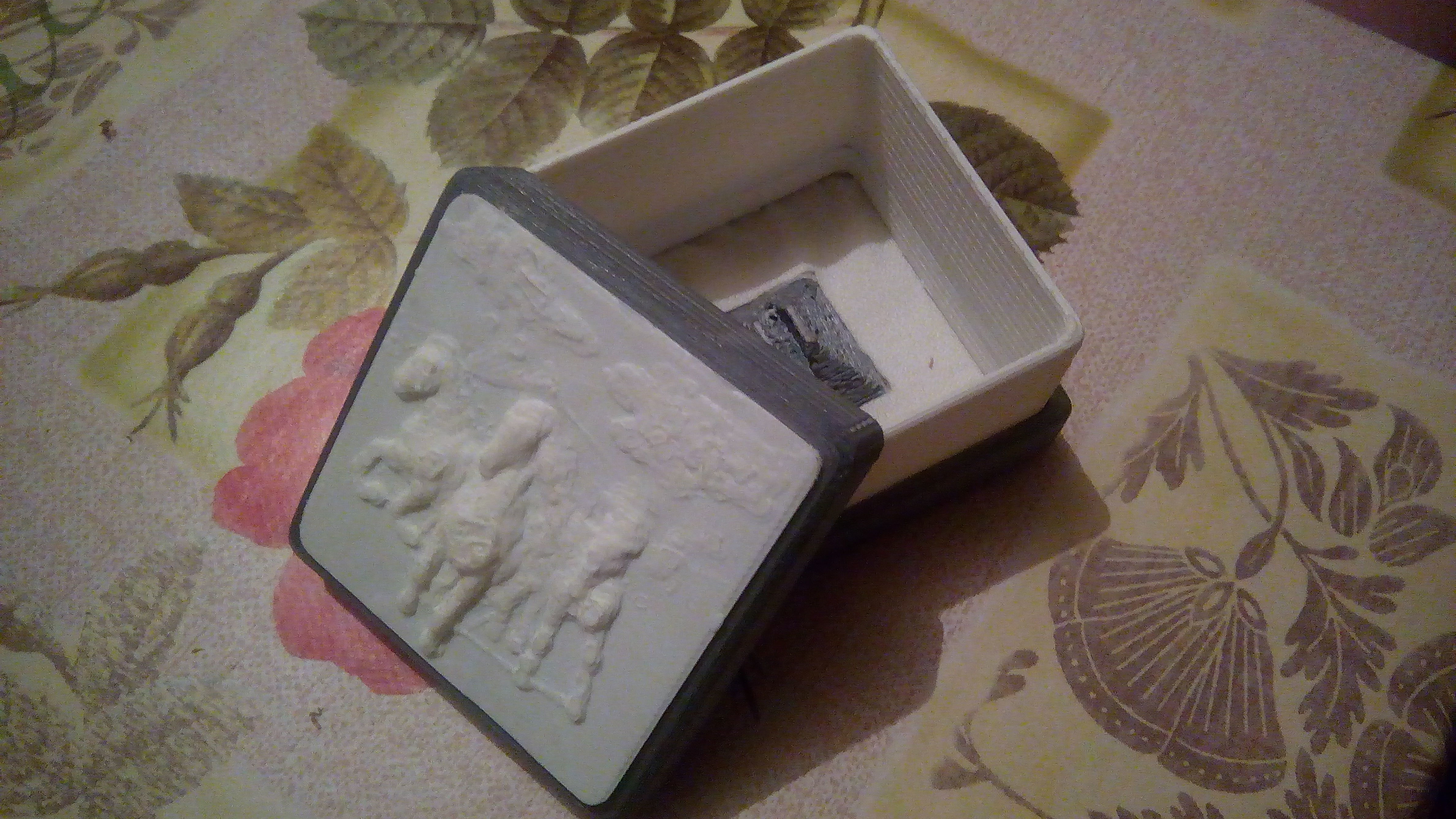 Rectangle luxury  ring box 3D print model_1