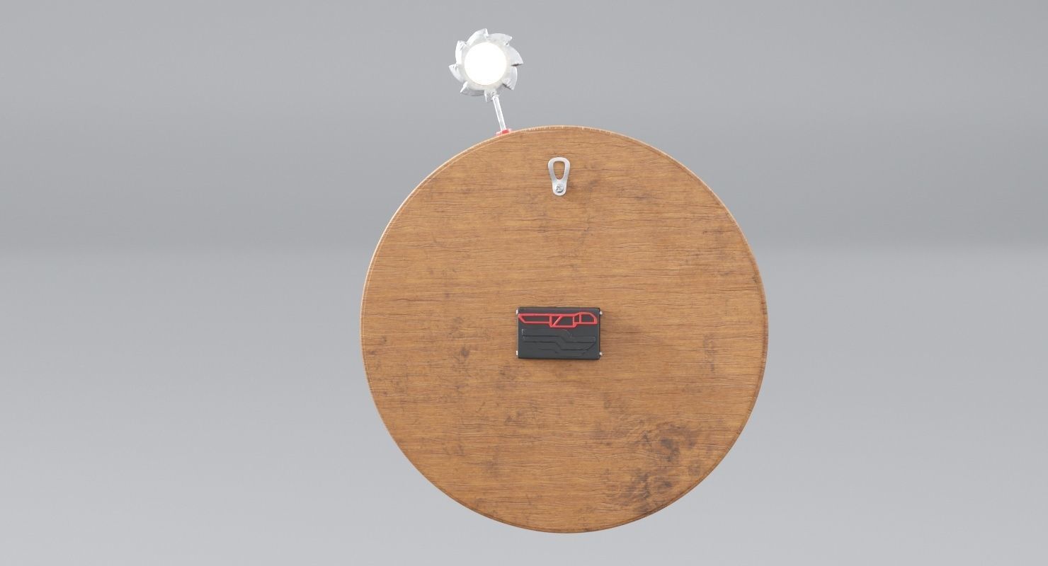  Modern Wooden Moon Watch 3D model_7