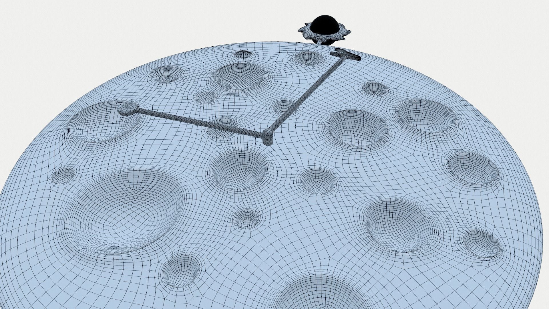  Modern Wooden Moon Watch 3D model_12