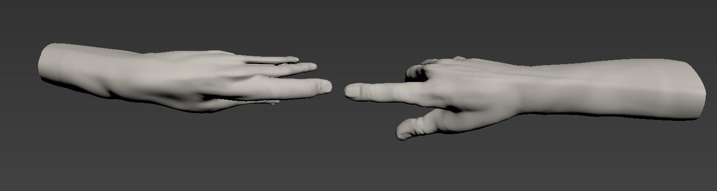 The Creation of Adam Bas-Relief 3D model_6