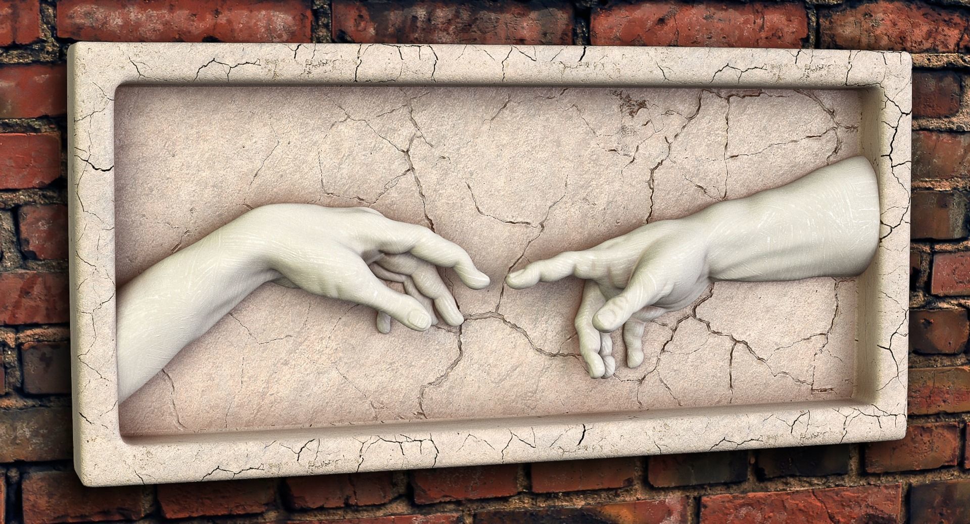 The Creation of Adam Bas-Relief 3D model_10