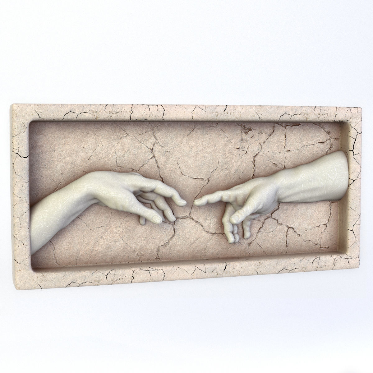 The Creation of Adam Bas-Relief 3D model | CGTrader