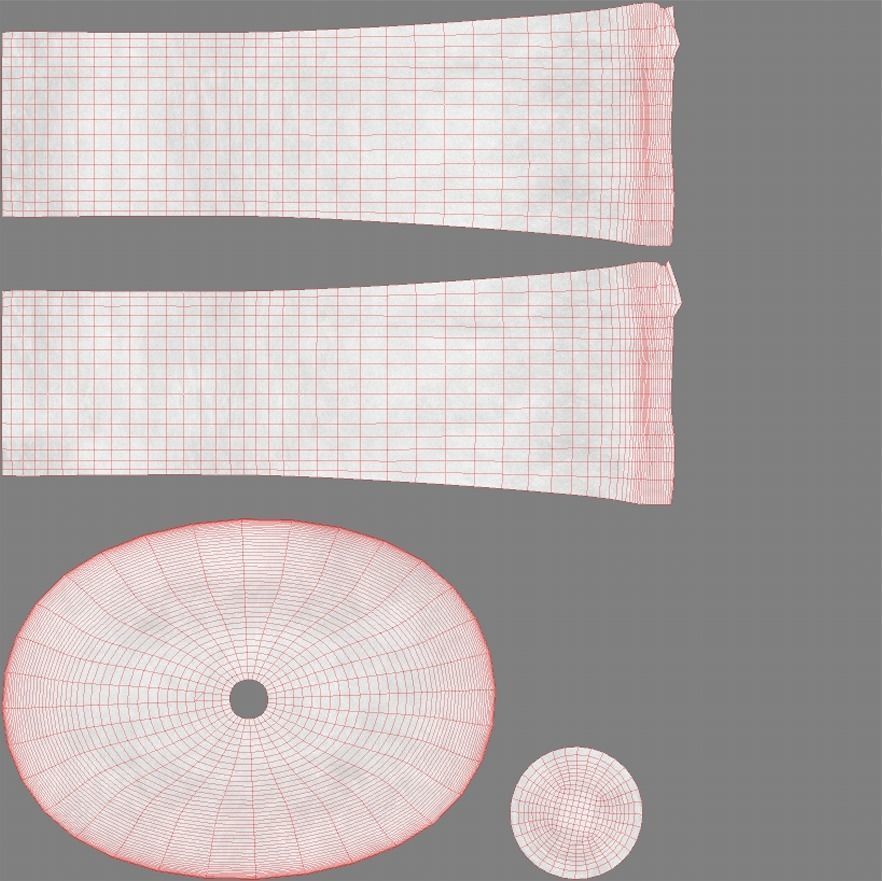 Unique Pedestal Sink Low-poly 3D model_9