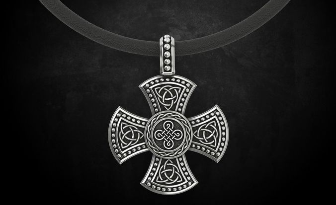 Cross with Celtic designs 326 3D print model