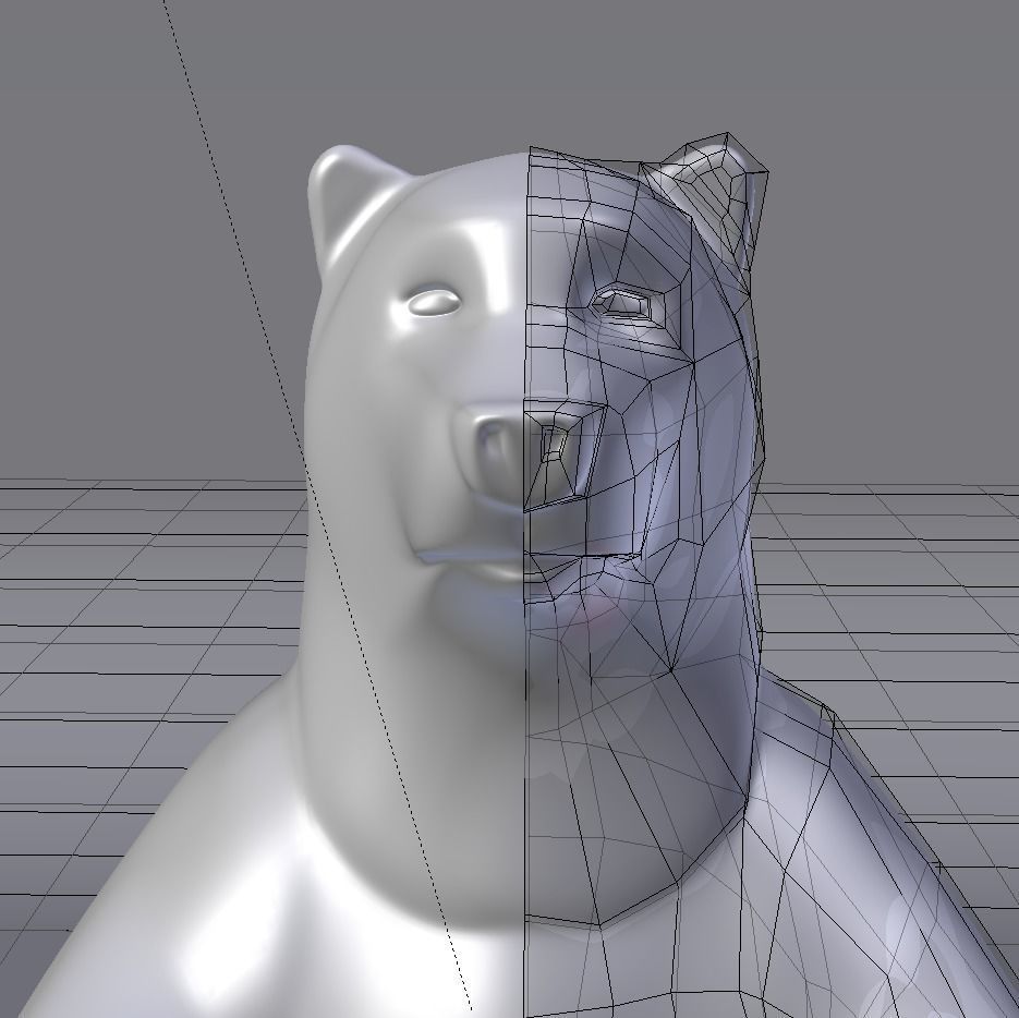 Bear standing 3D print model_1