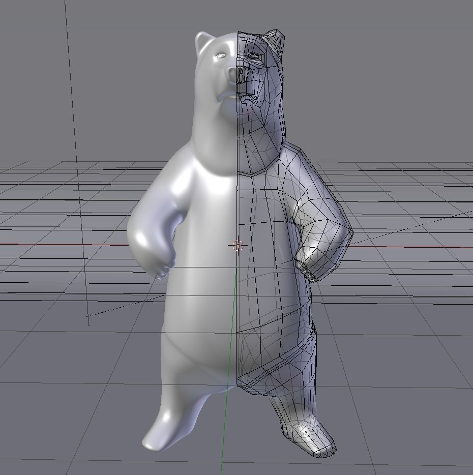 Bear standing 3D print model_2