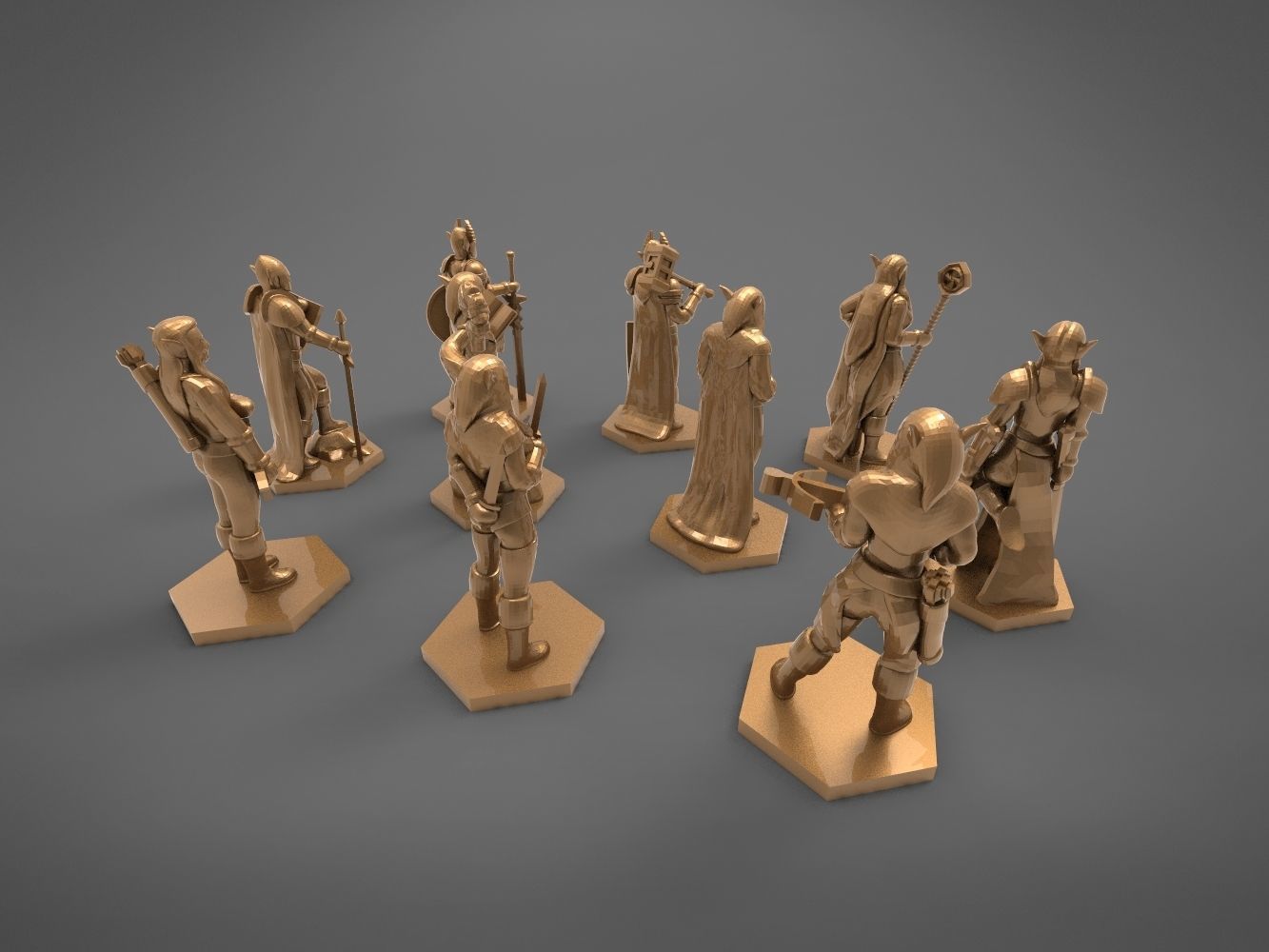 ELF CHARACTERS GAME FIGURES BARGAIN BUNDLE 3D print model_3