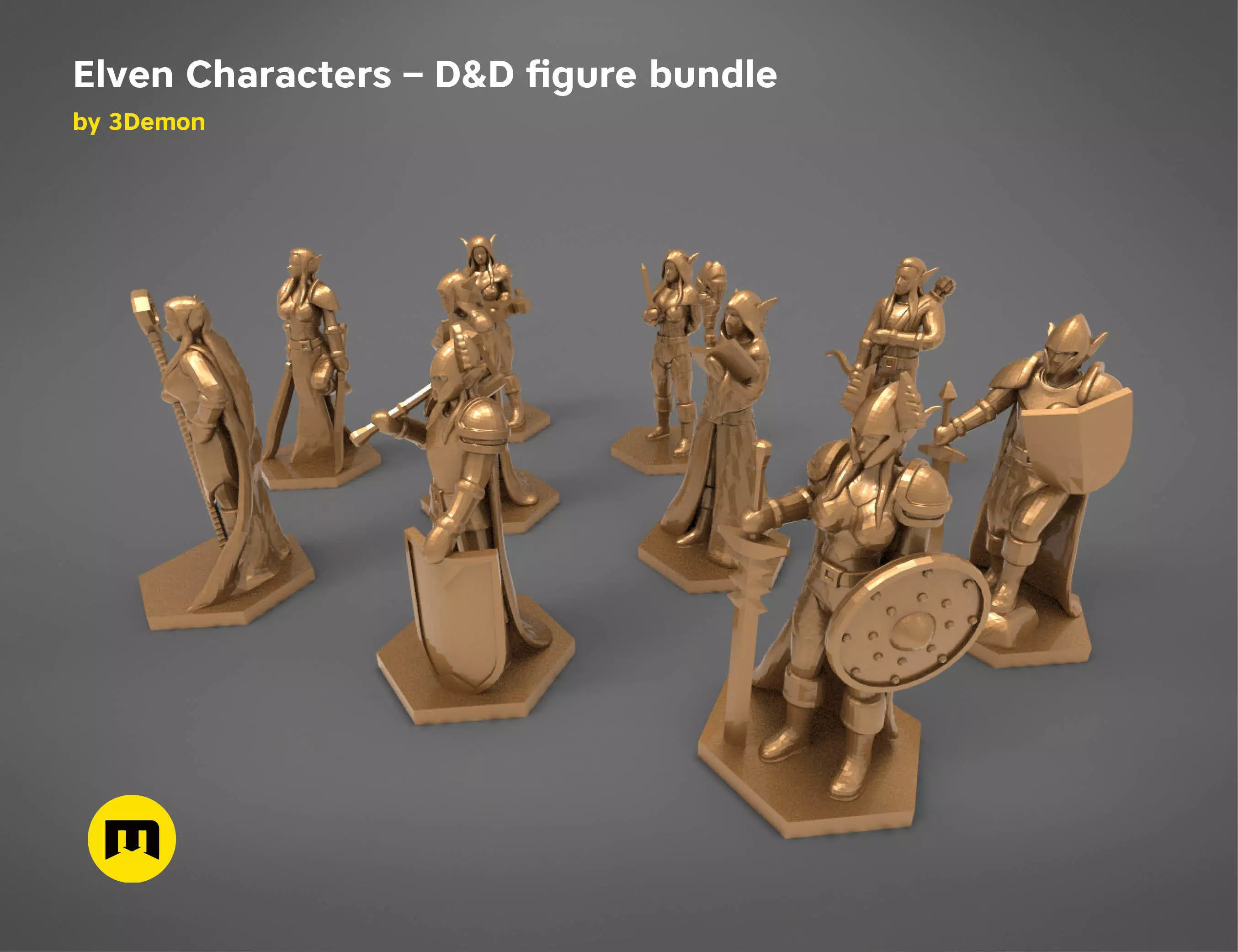 ELF CHARACTERS GAME FIGURES BARGAIN BUNDLE 3D print model_0