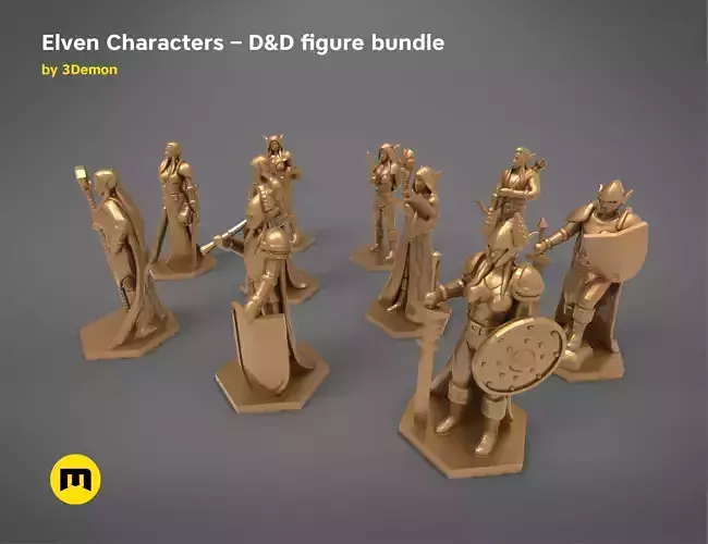 ELF CHARACTERS   GAME FIGURES BARGAIN BUNDLE 3D print model