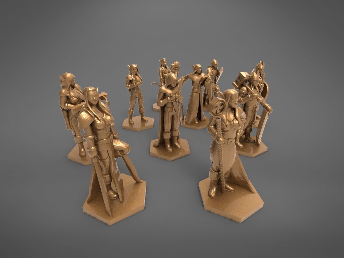 ELF CHARACTERS GAME FIGURES BARGAIN BUNDLE 3D print model_4