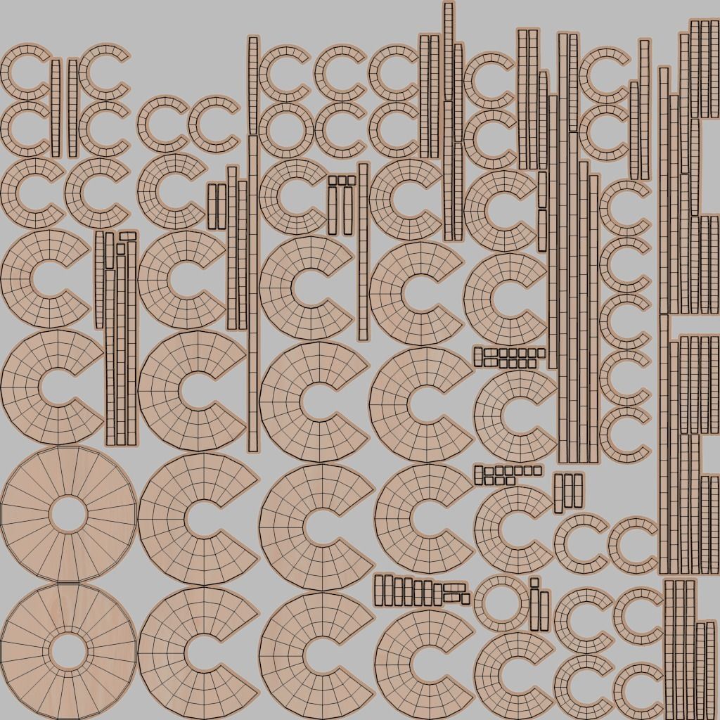 Creative Wooden Table Lamp 3D model_11