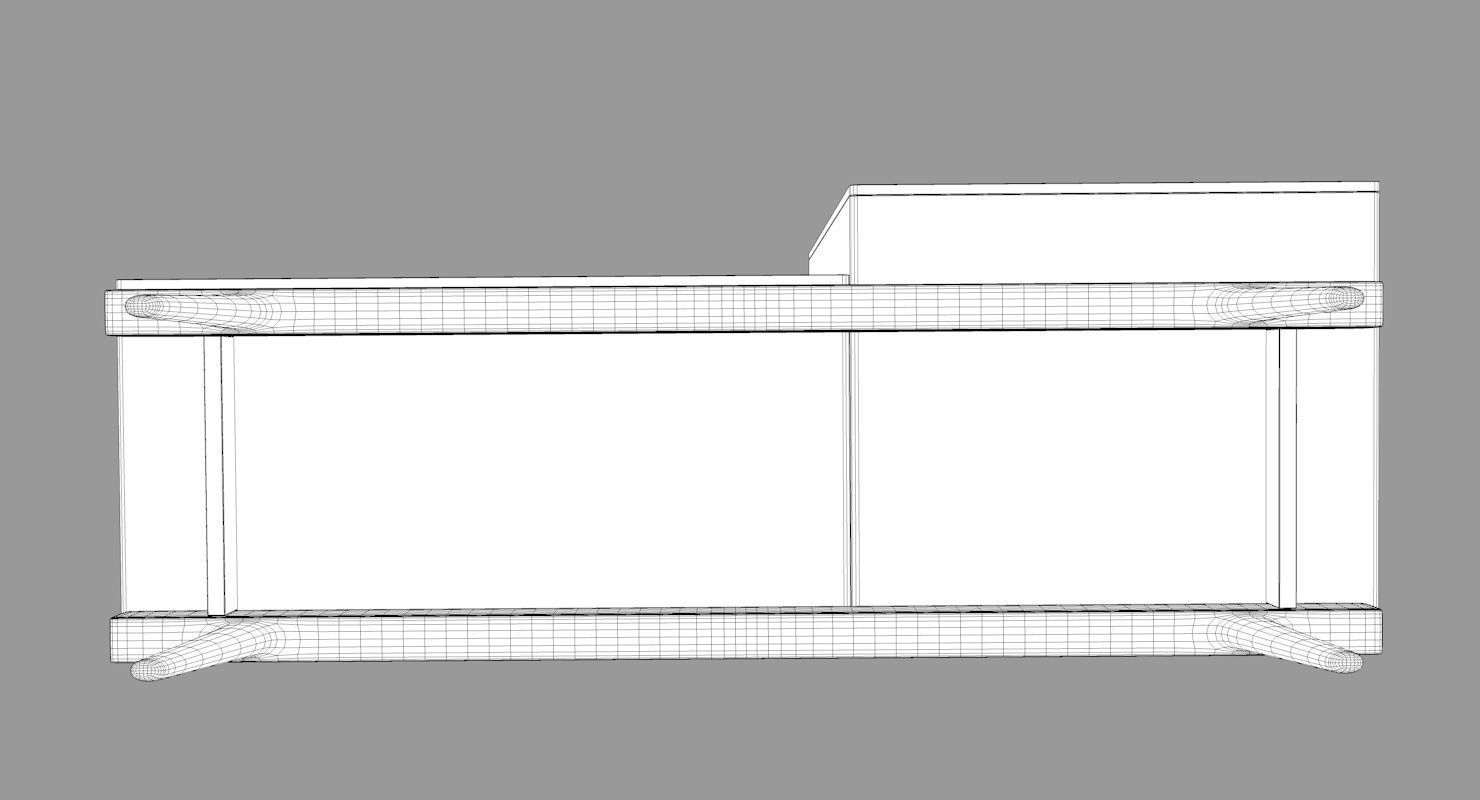 Japanese Step-Chest Cabinet Low-poly 3D model_9