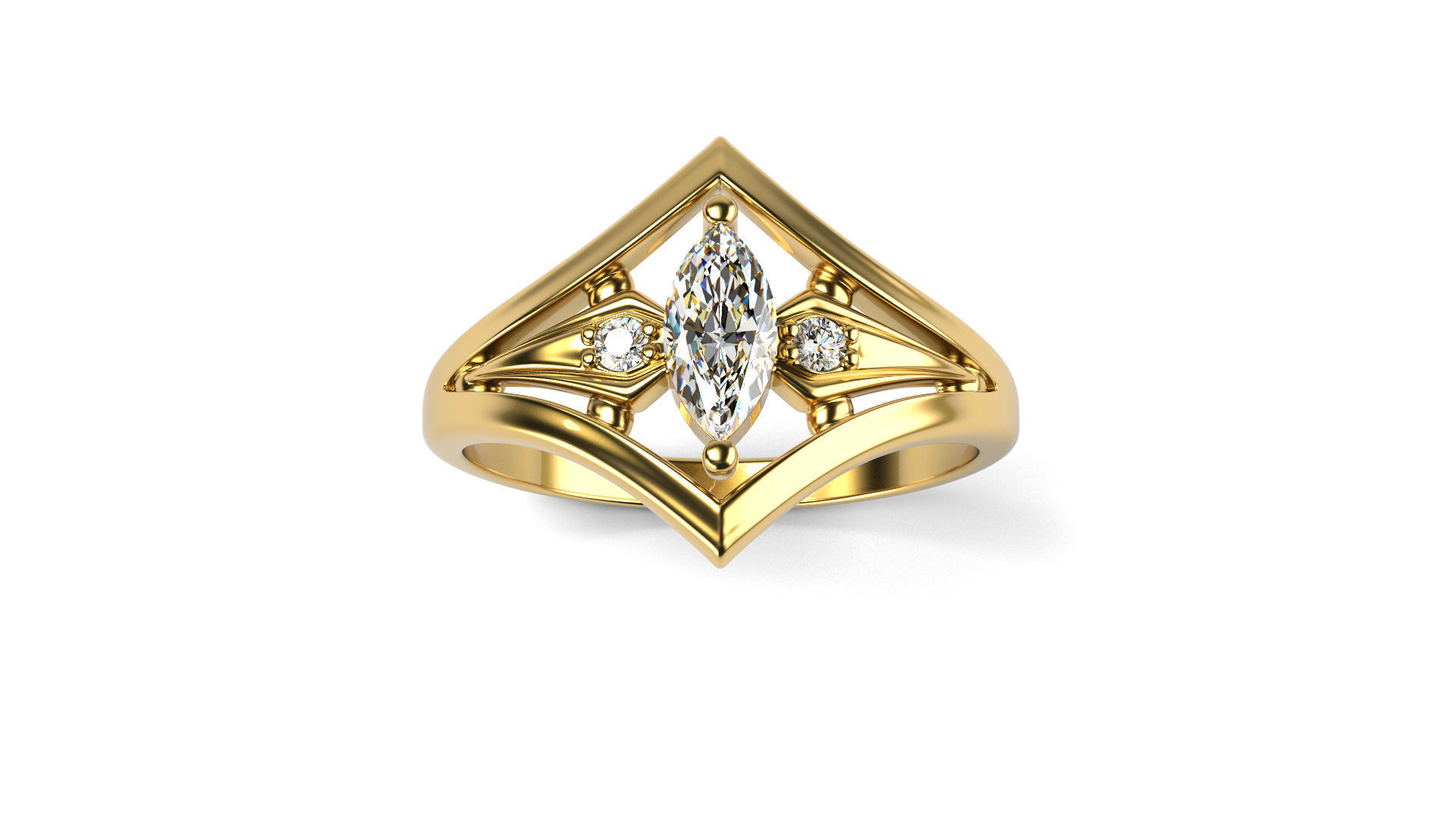 Strange Design Engagement  3D print model_1