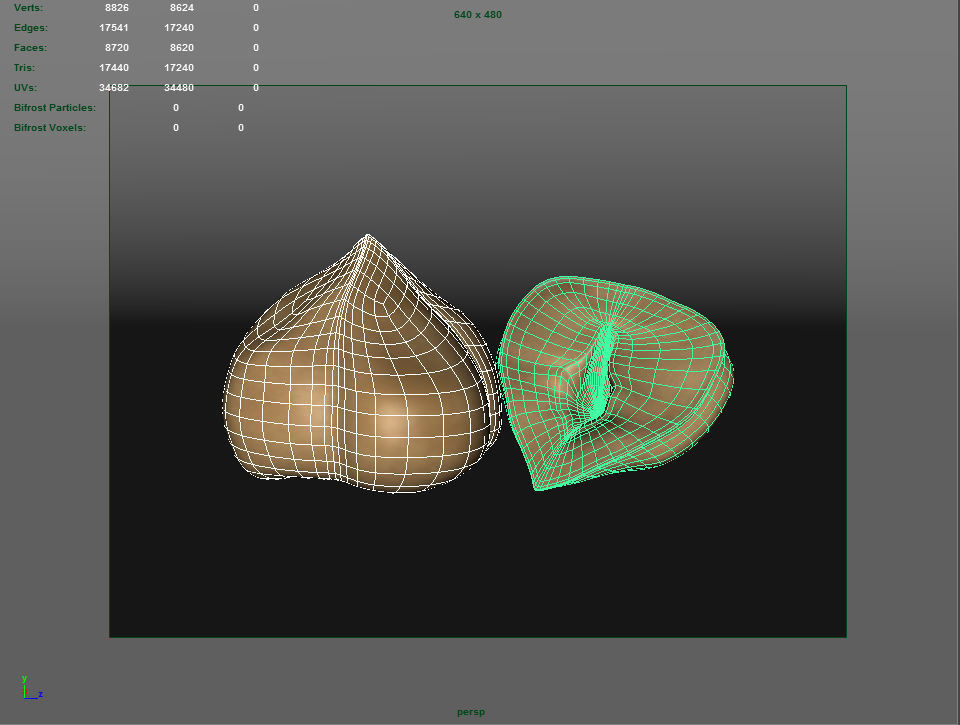 Realistic Hazelnut two mung bean pods Low-poly 3D model_2