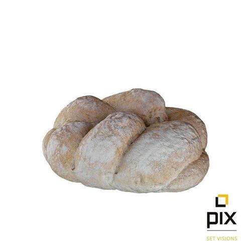 Bread Roll Small Floured 3D model