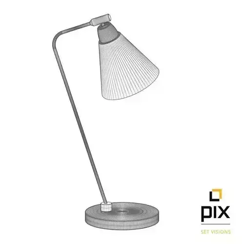 Black Table Lamp with Copper Interior