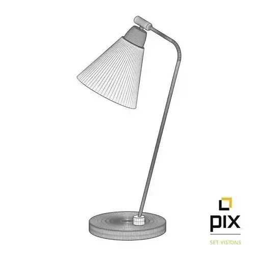 Black Table Lamp with Copper Interior