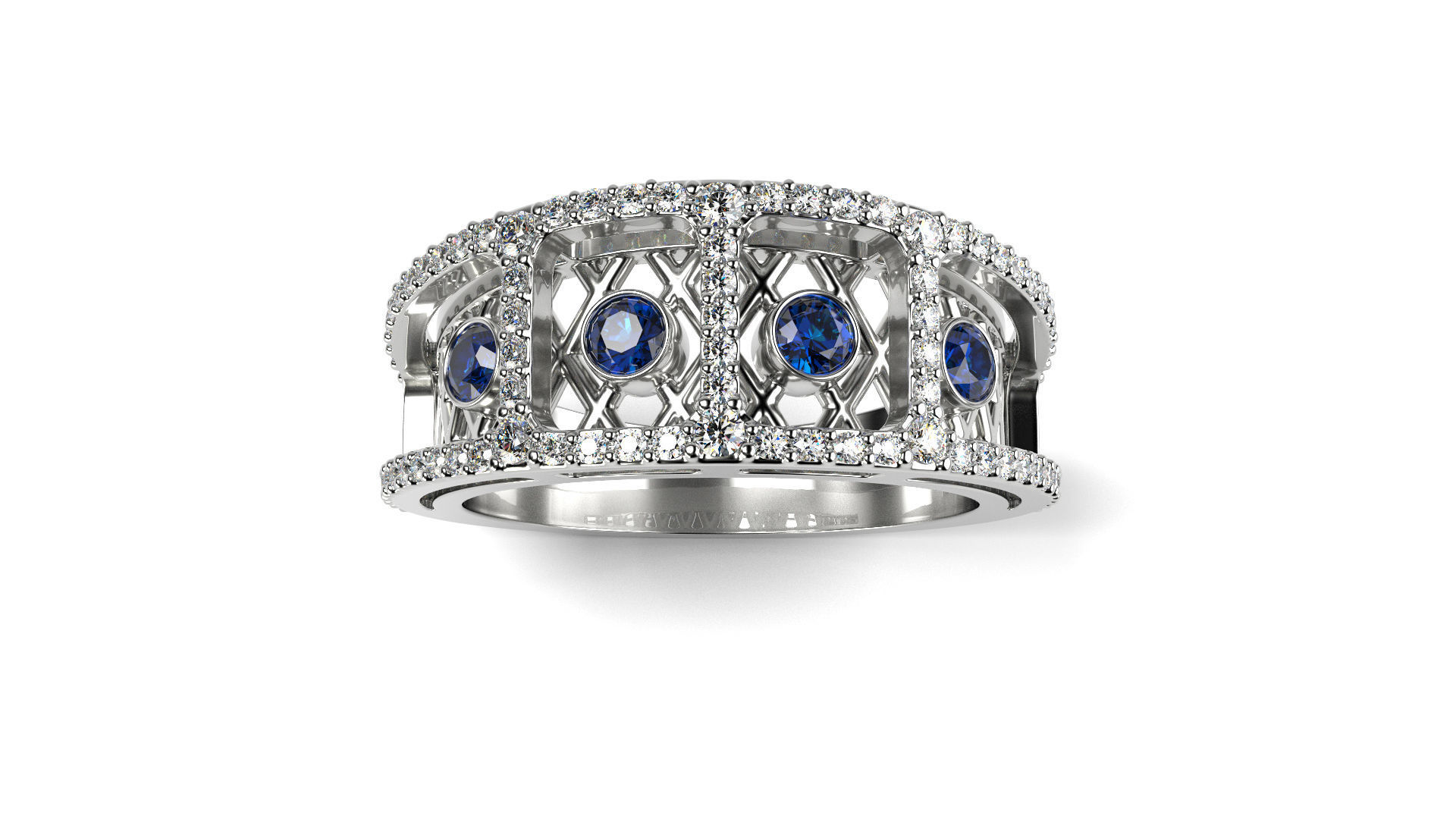 Two-Story Ring  3D print model_5