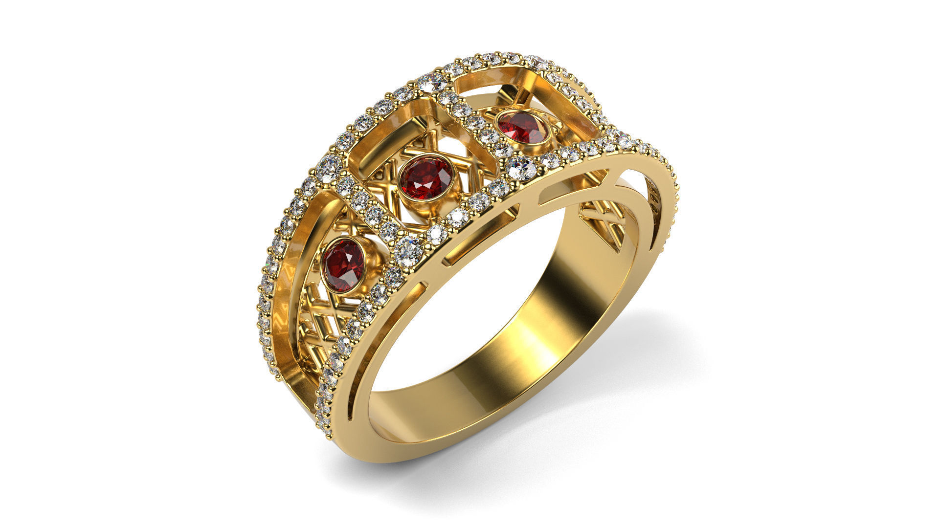 Two-Story Ring  3D print model_2