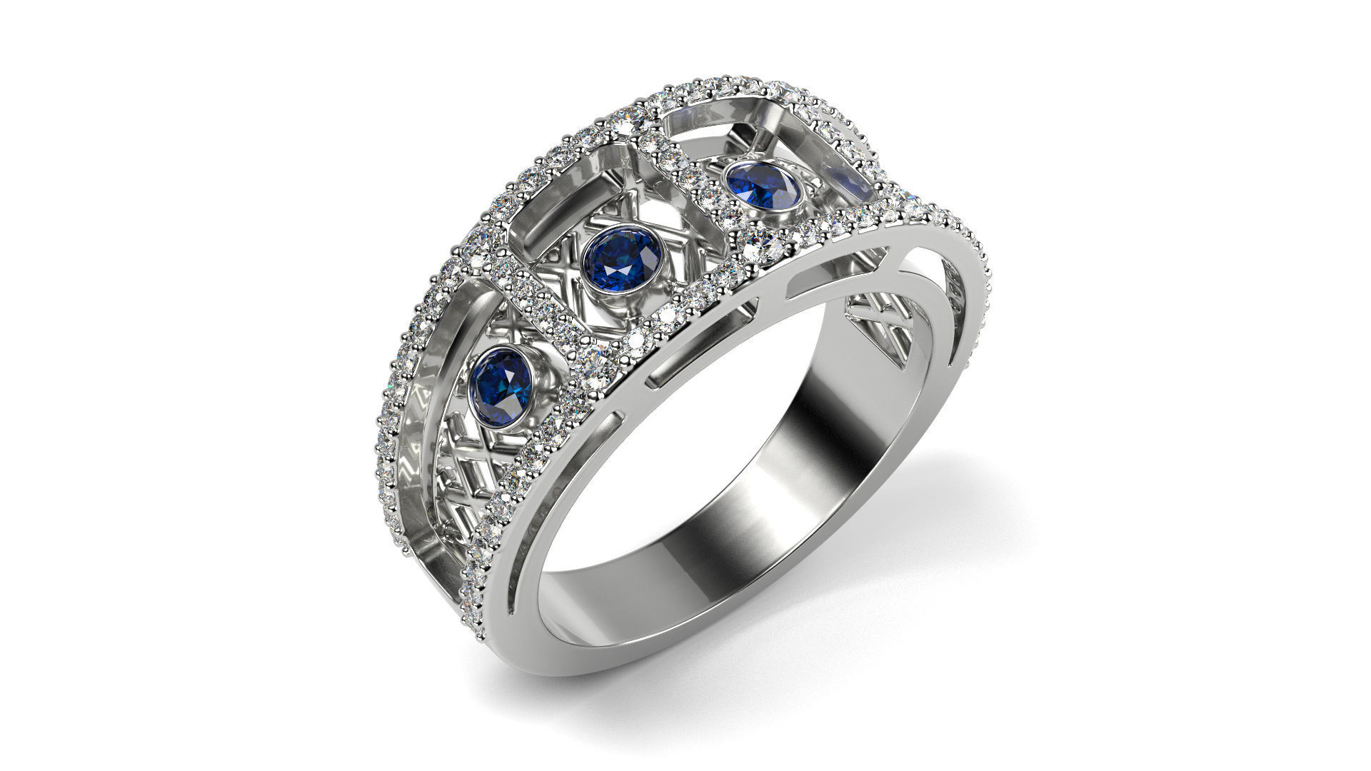 Two-Story Ring  3D print model_4