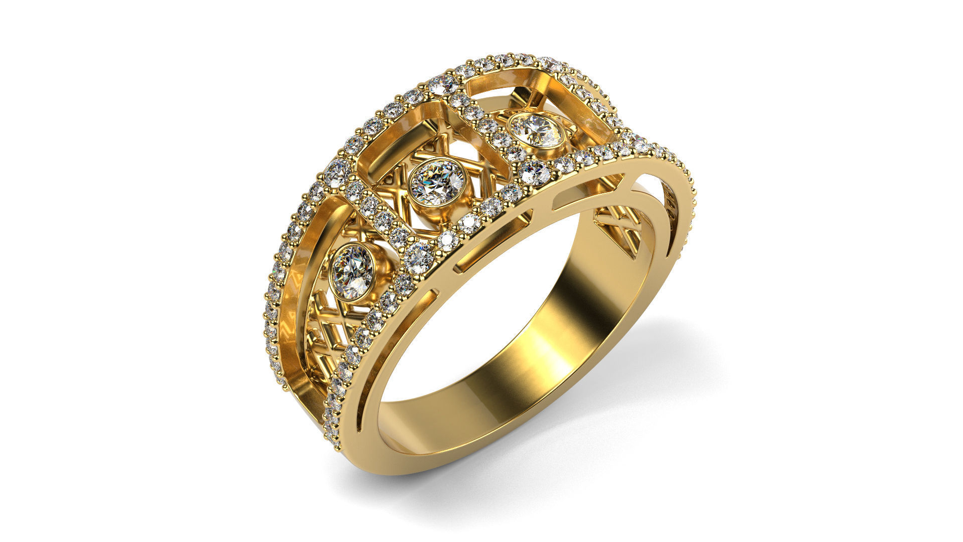 Two-Story Ring  3D print model_8