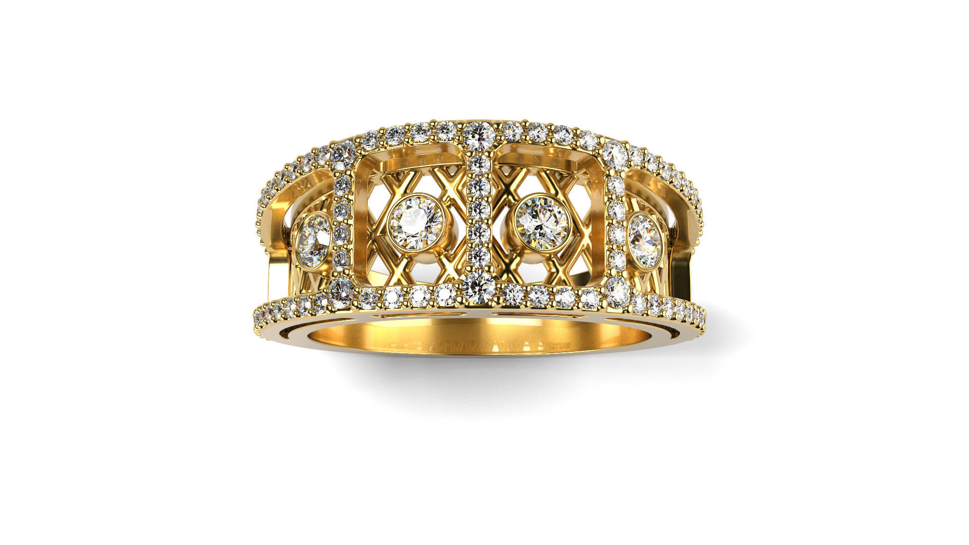 Two-Story Ring  3D print model_7