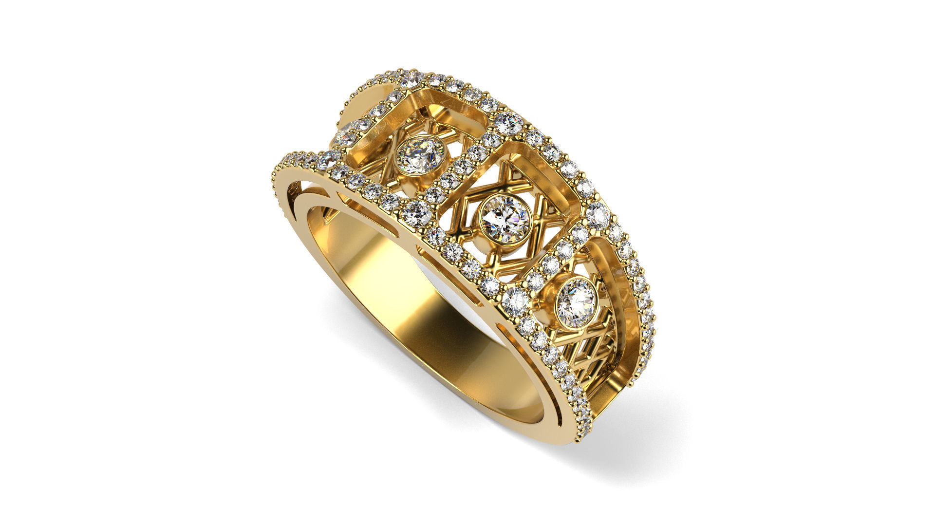Two-Story Ring  3D print model_6